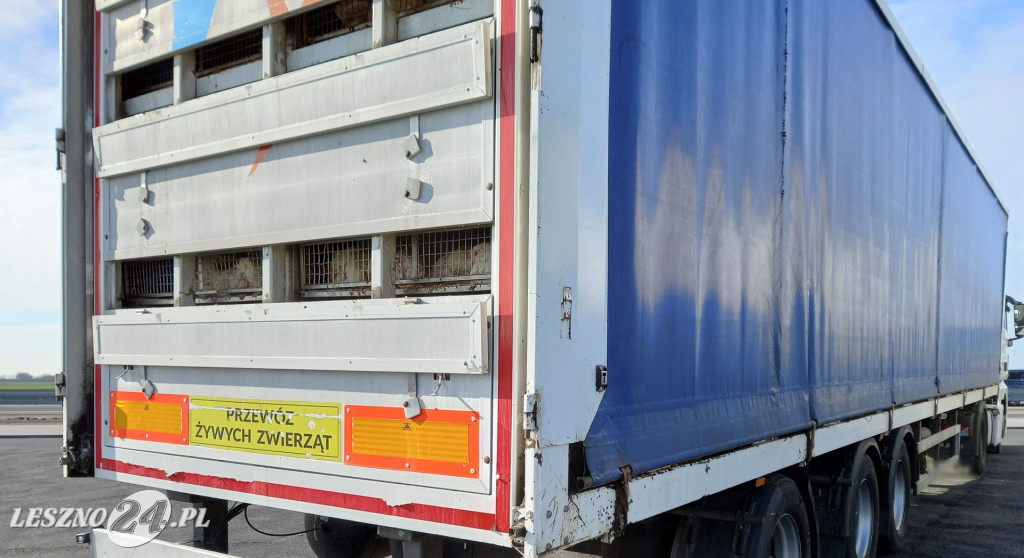 Zbyt ciężki tir z drobiem. Złapany dwa razy