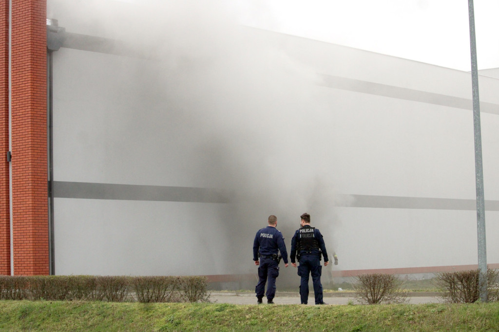 Pożar w siłowni na ulicy Pankiewicza