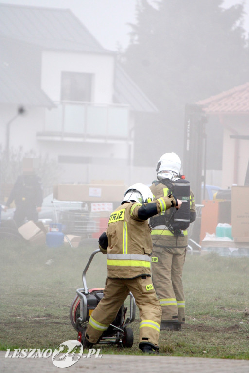 Pożar w siłowni na ulicy Pankiewicza