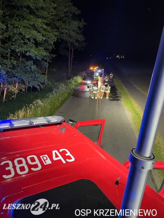 Od zwarcia całkowicie spaliło się auto