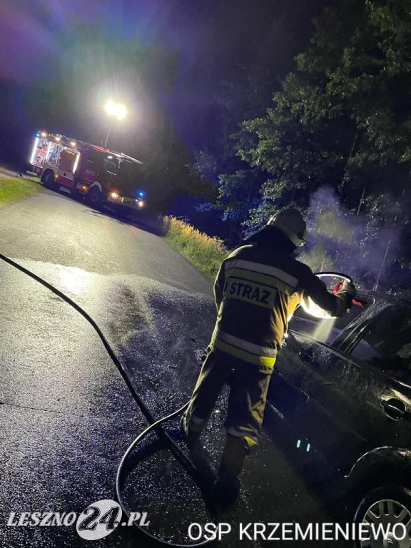 Od zwarcia całkowicie spaliło się auto