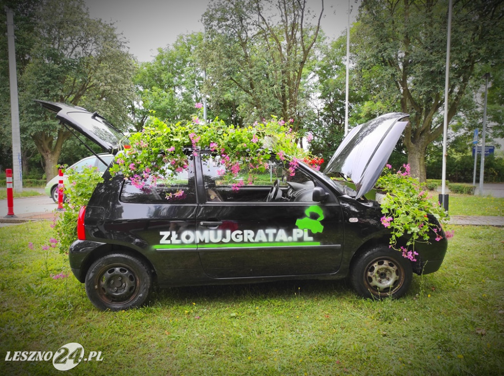 Samochód - kwietnik w ZST CKZiU
