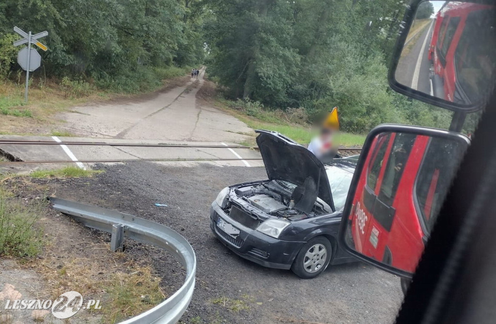 Pomiędzy Garzynem i Kąkolewem palił się samochód