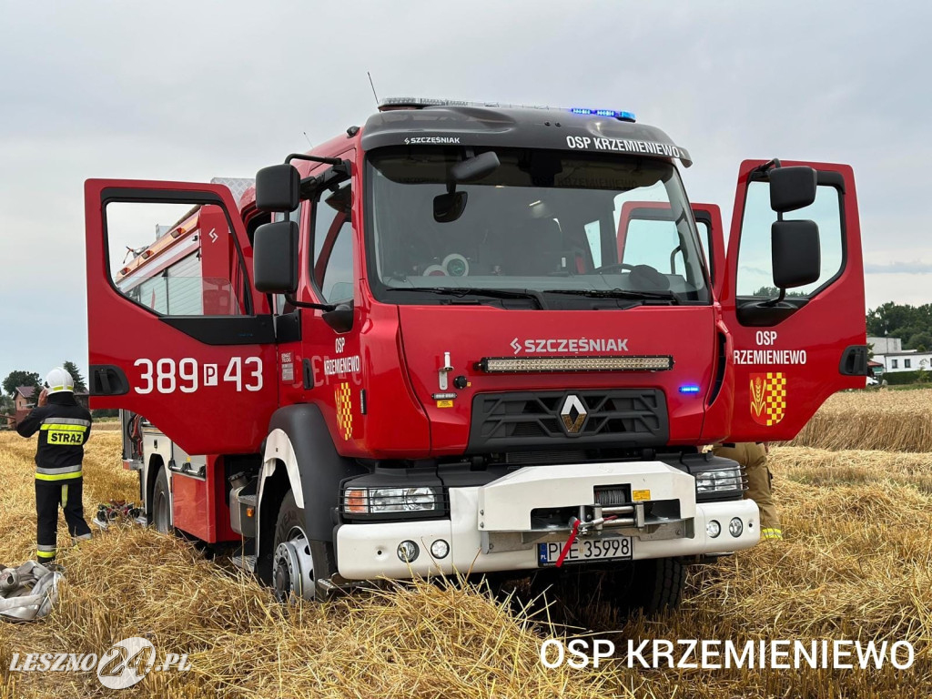 Kolejny pożar zboża na polu