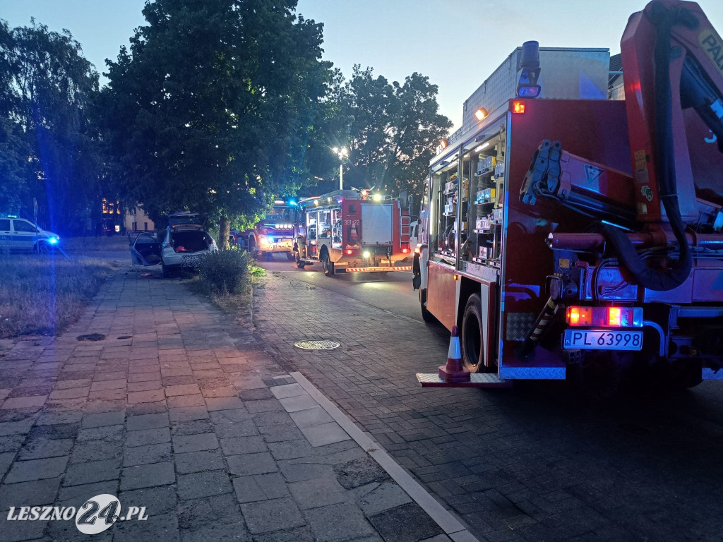 Samochód wjechał w drzewo