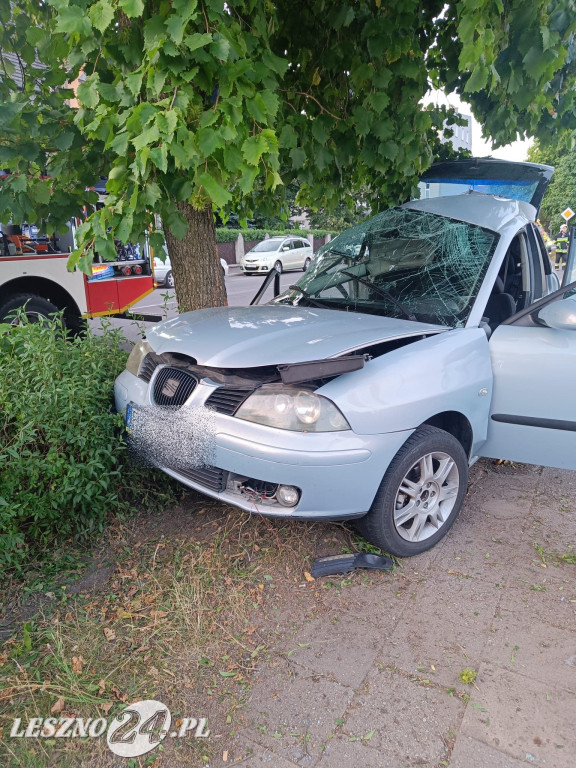 Samochód wjechał w drzewo