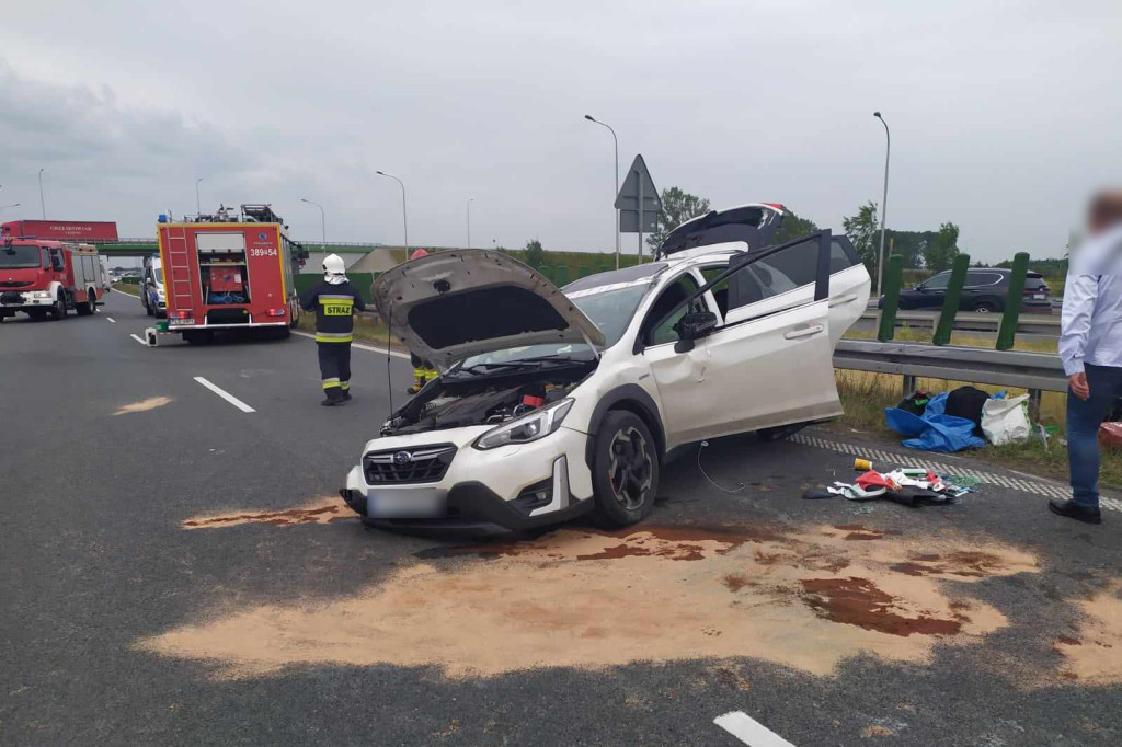 Subaru dachowało na ekspresówce