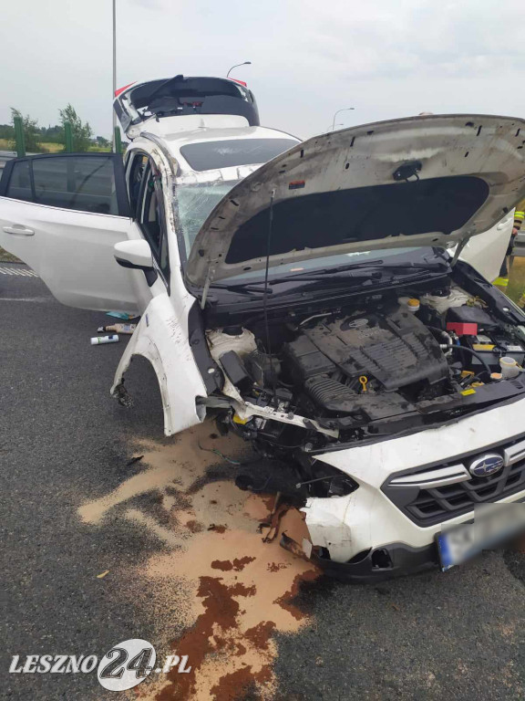 Subaru dachowało na ekspresówce