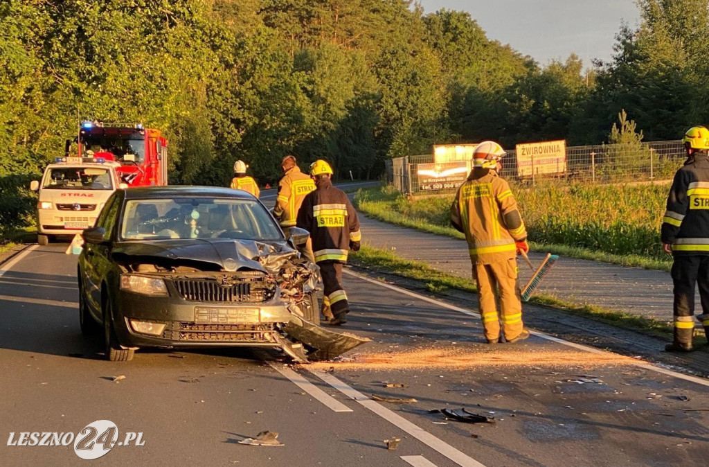 Zderzenie dwóch aut na powiatówce