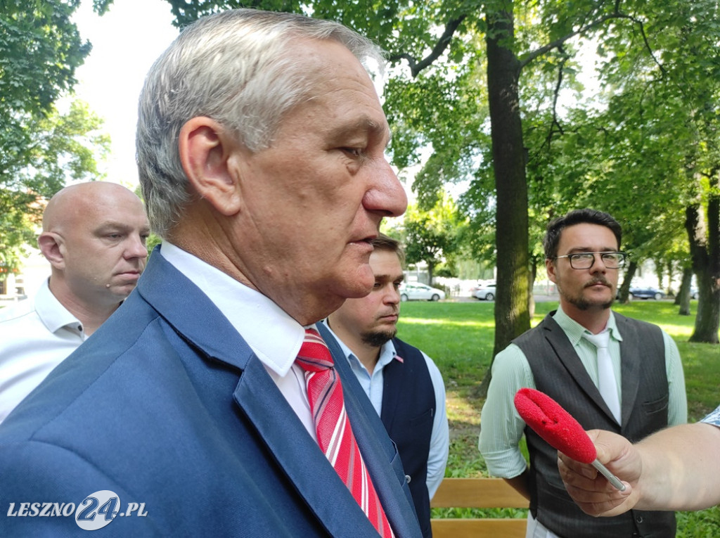 Konferencja prasowa Lewicy w Lesznie