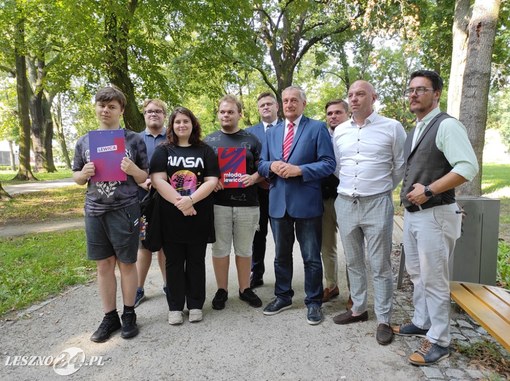 Konferencja prasowa Lewicy w Lesznie