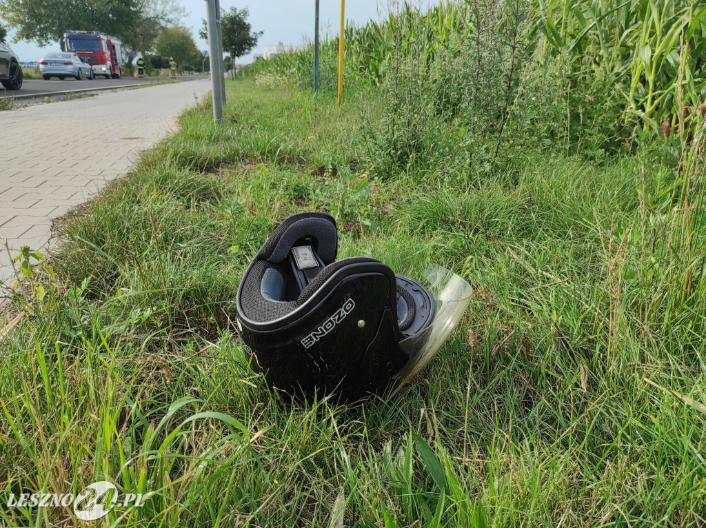 Potrąceni rowerzysta i motorowerzysta