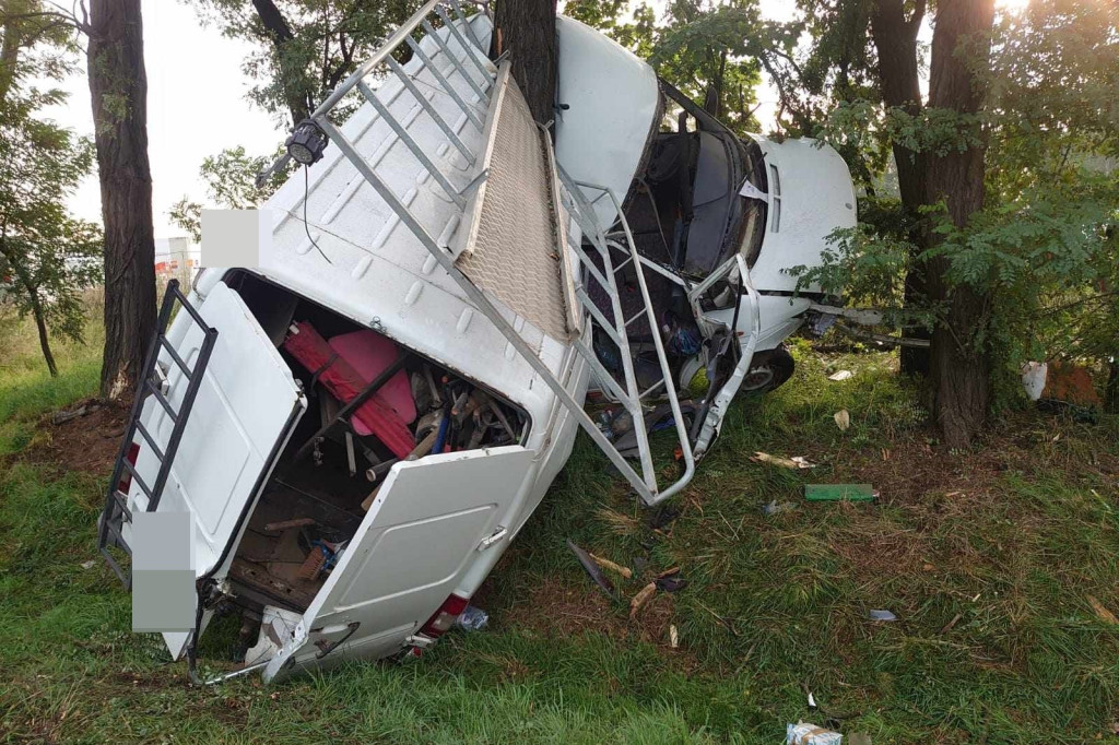 Bus uderzył w drzewo