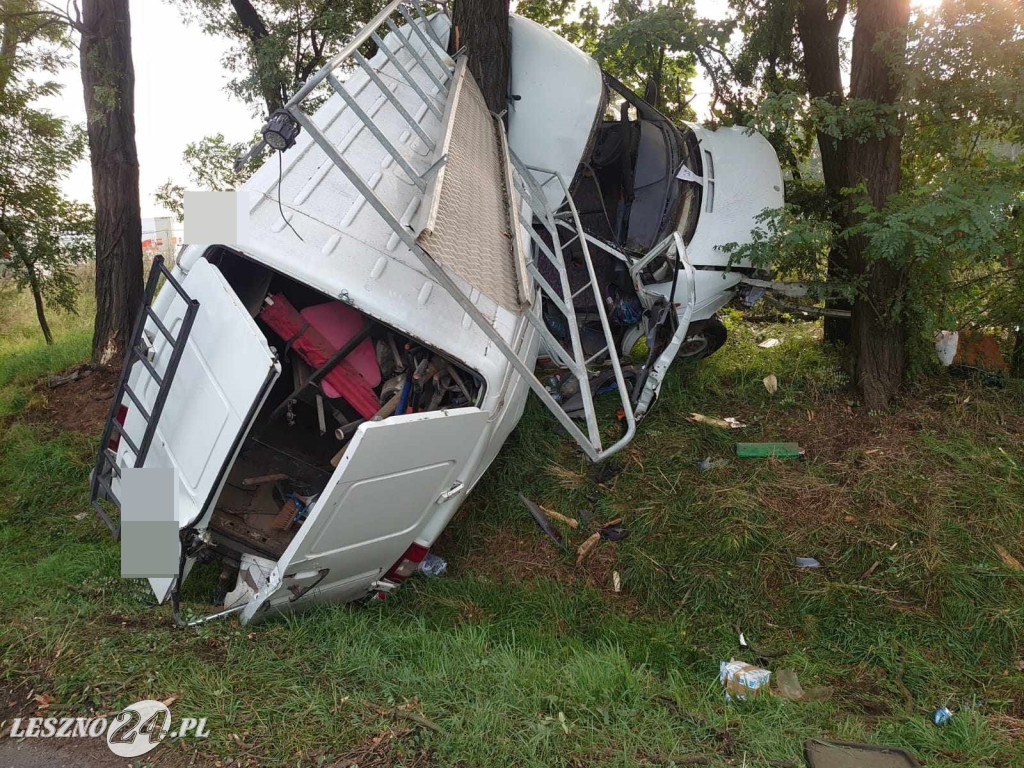 Bus uderzył w drzewo