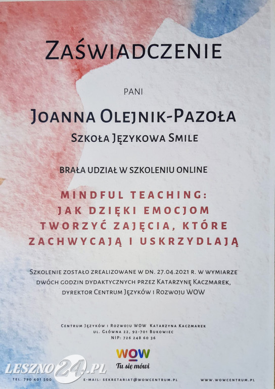 Szkoła Językowa Smile w Lesznie zaprasza