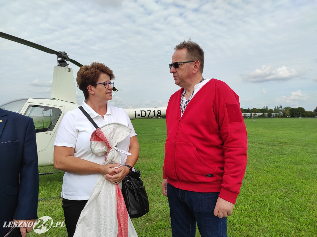 Pierwsza poczta helikopterowa w Lesznie