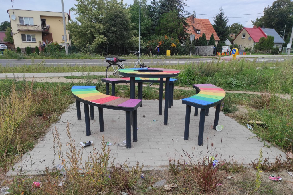 Bałagan przy ul. Szybowników w Lesznie