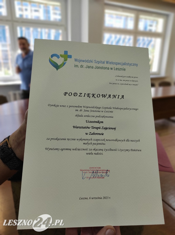 Czapeczki dla noworodków od WTZ Zaborowo