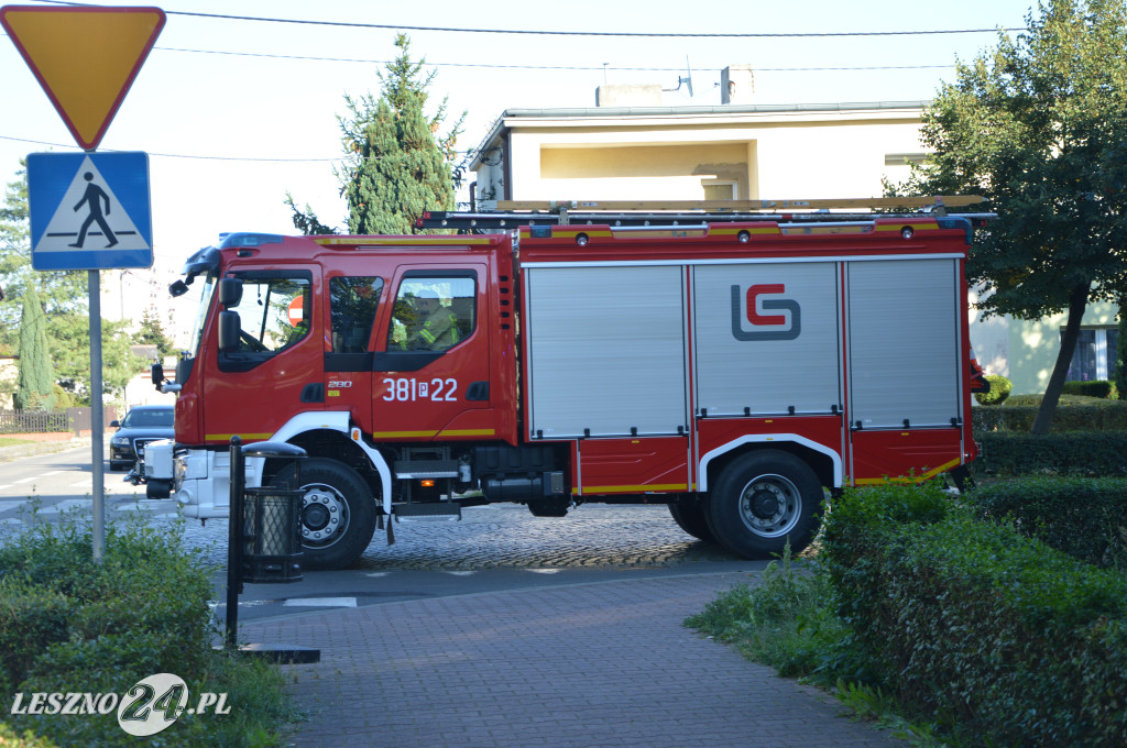 Służby interweniowały na skrzyżowaniu w Lesznie