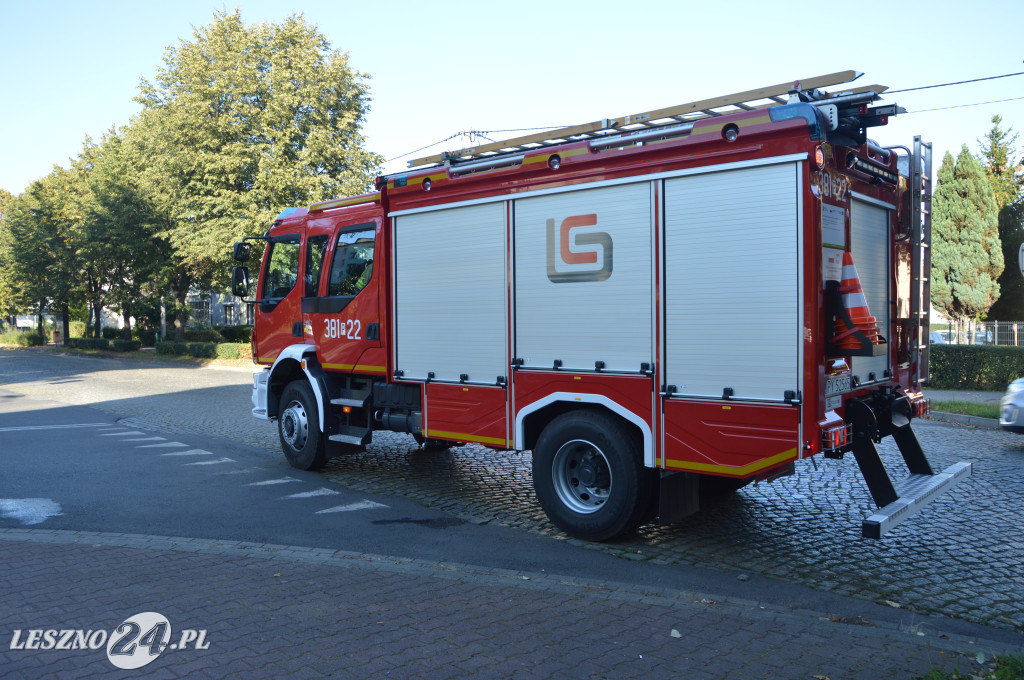 Służby interweniowały na skrzyżowaniu w Lesznie