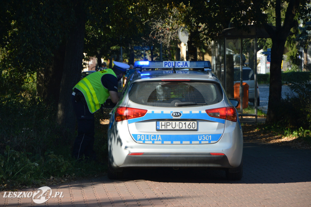 Służby interweniowały na skrzyżowaniu w Lesznie
