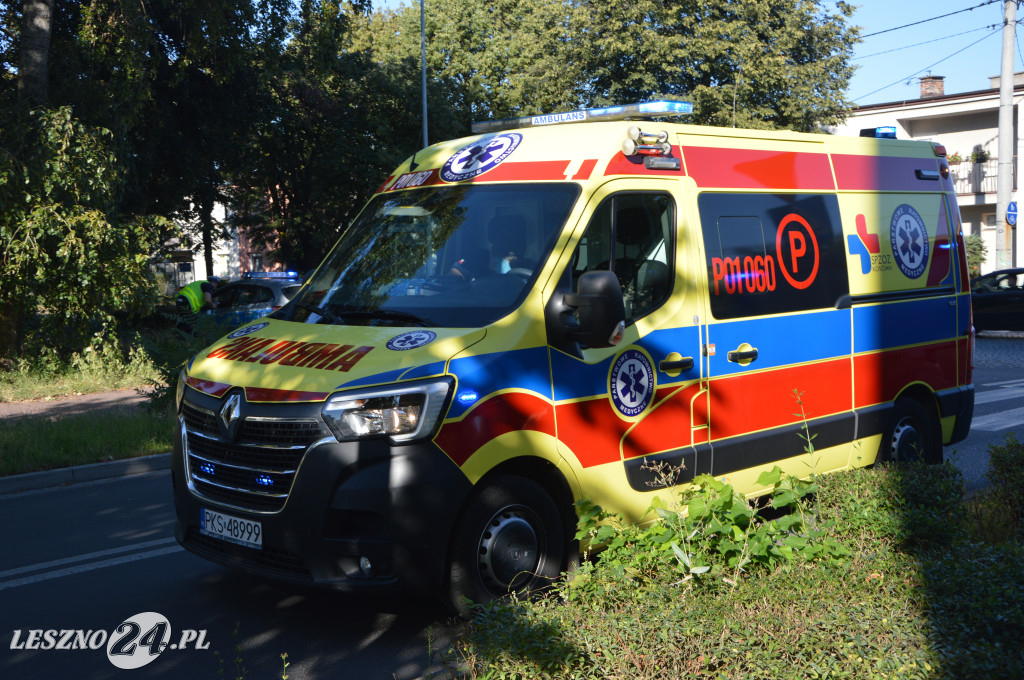 Służby interweniowały na skrzyżowaniu w Lesznie