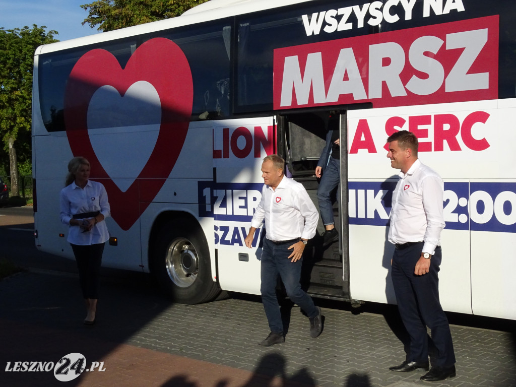 Donald Tusk w Lesznie, 20 września 2023 roku