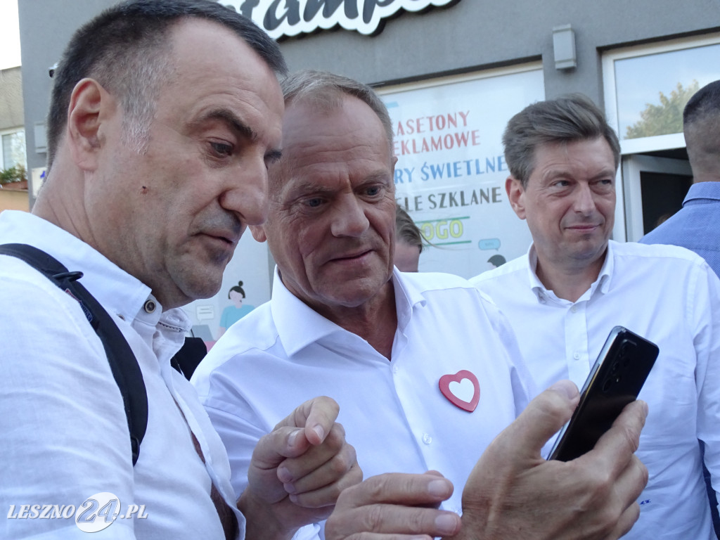 Donald Tusk w Lesznie, 20 września 2023 roku