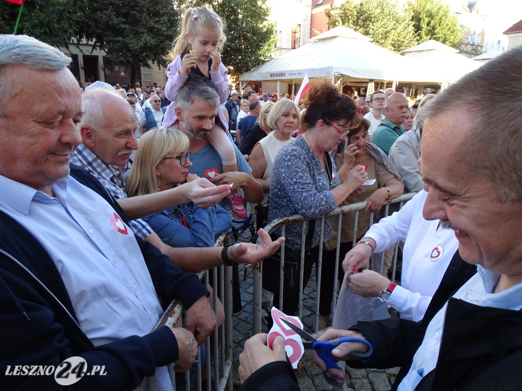 Donald Tusk w Lesznie, 20 września 2023 roku