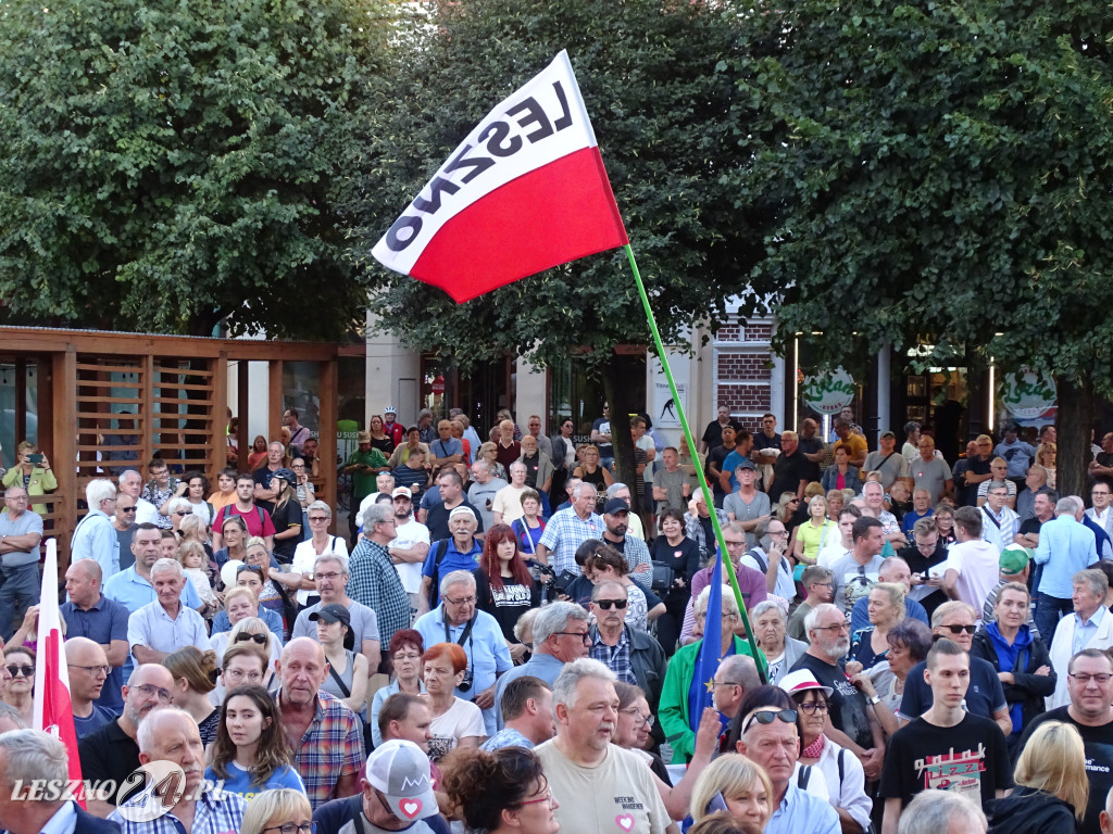 Donald Tusk w Lesznie, 20 września 2023 roku