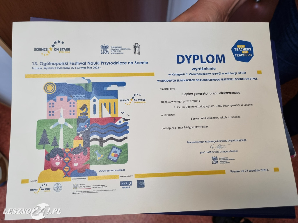 Sukces uczniów I LO w Lesznie
