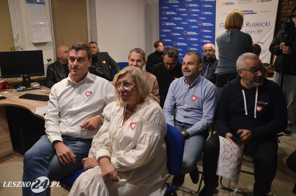 Wieczór wyborczy Koalicji Obywatelskiej w Lesznie
