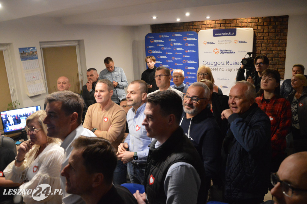 Wieczór wyborczy Koalicji Obywatelskiej w Lesznie