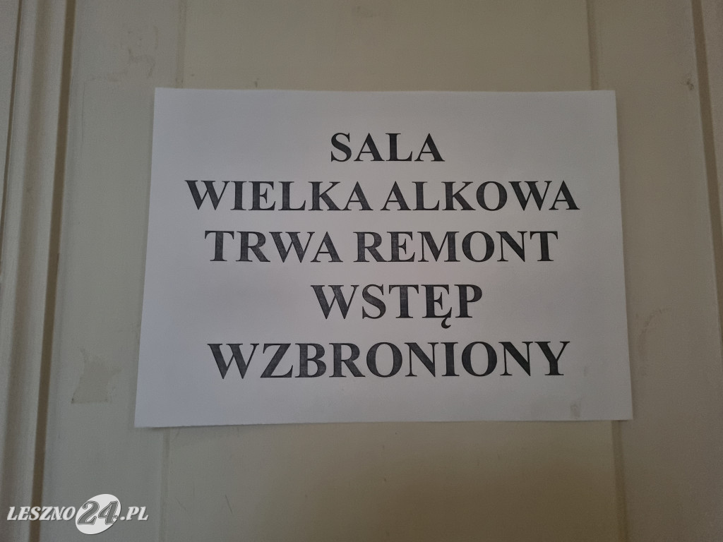 Prace w sali Wielka Alkowa