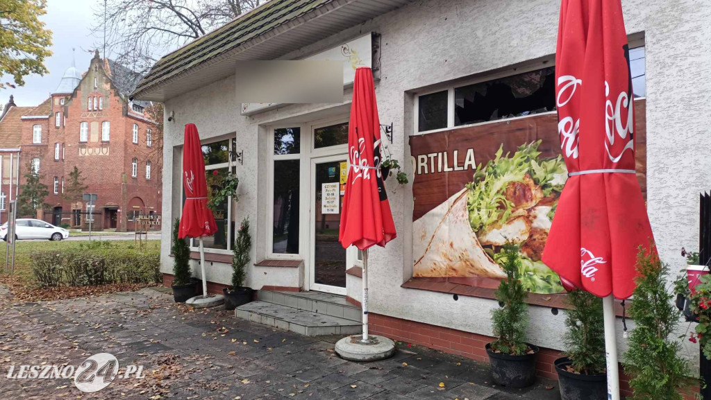 Pożar w restauracji w Lesznie