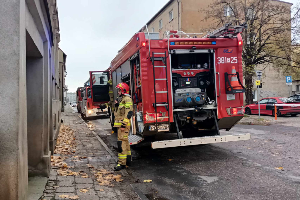 Pożar mieszkania w centrum miasta