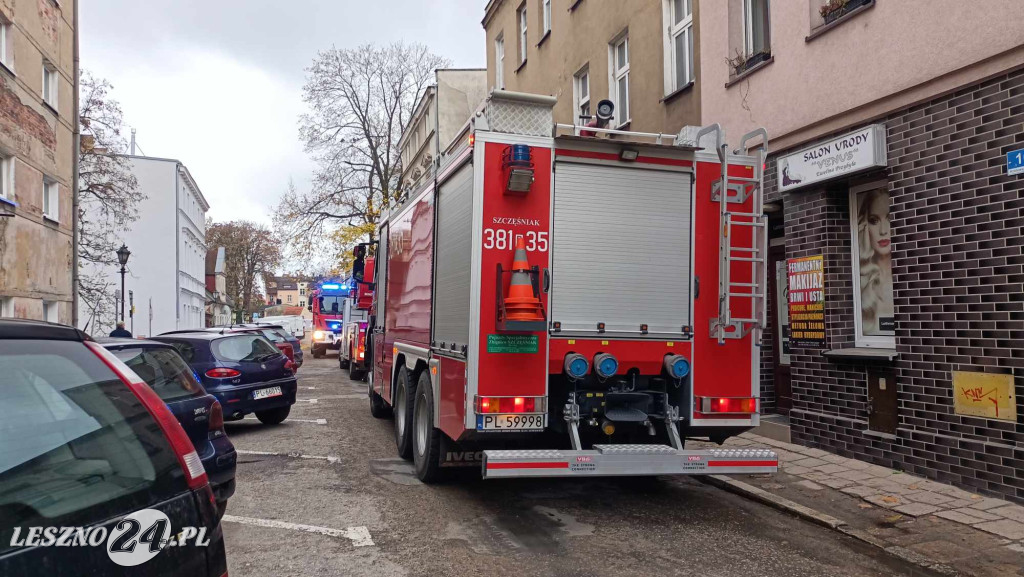 Pożar mieszkania w centrum miasta