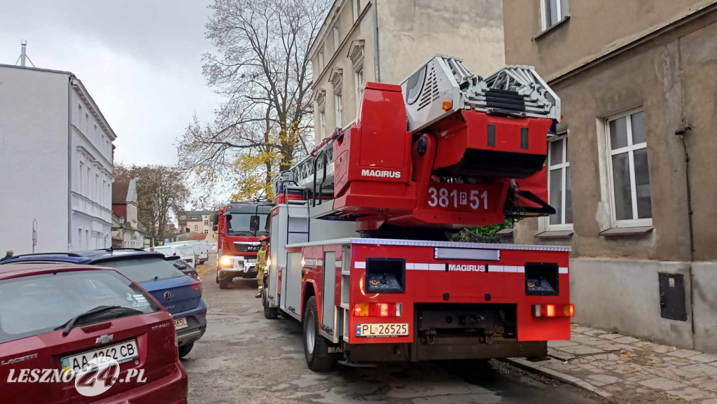Pożar mieszkania w centrum miasta