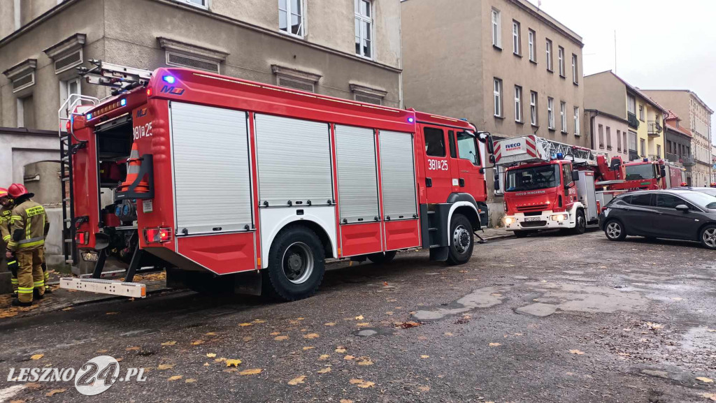 Pożar mieszkania w centrum miasta