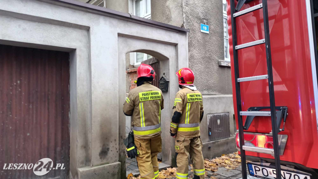 Pożar mieszkania w centrum miasta