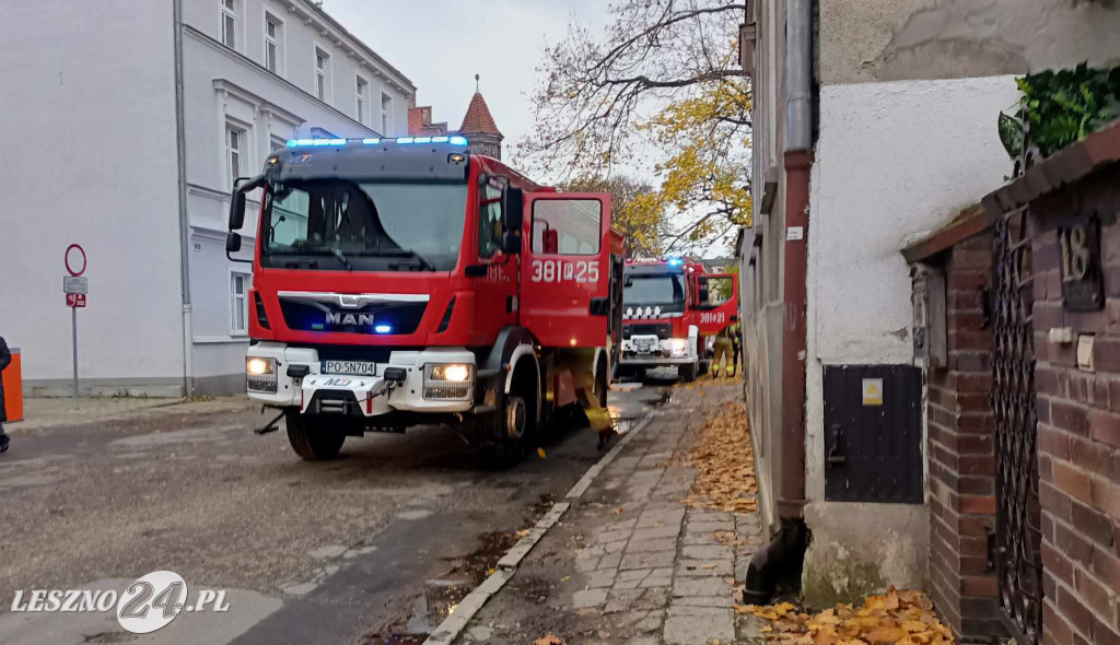 Pożar mieszkania w centrum miasta