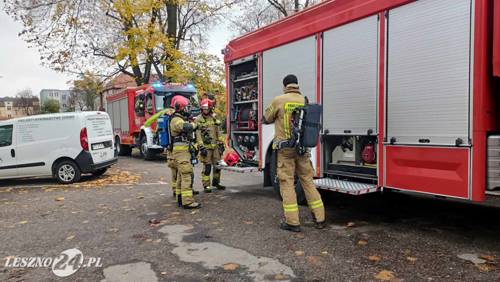 Pożar mieszkania w centrum miasta