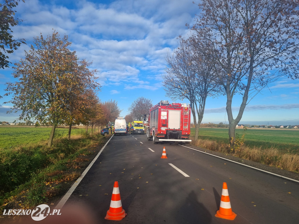 Zderzenie samochodów w Wilkowicach
