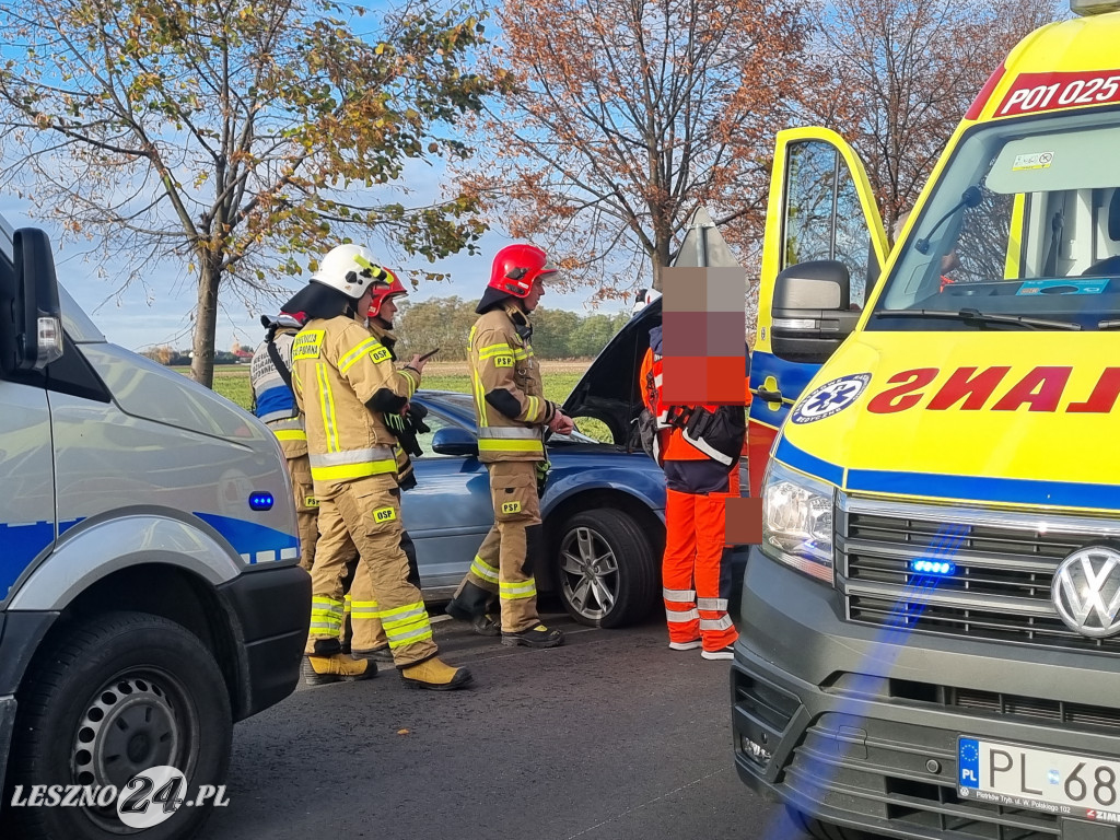 Zderzenie samochodów w Wilkowicach