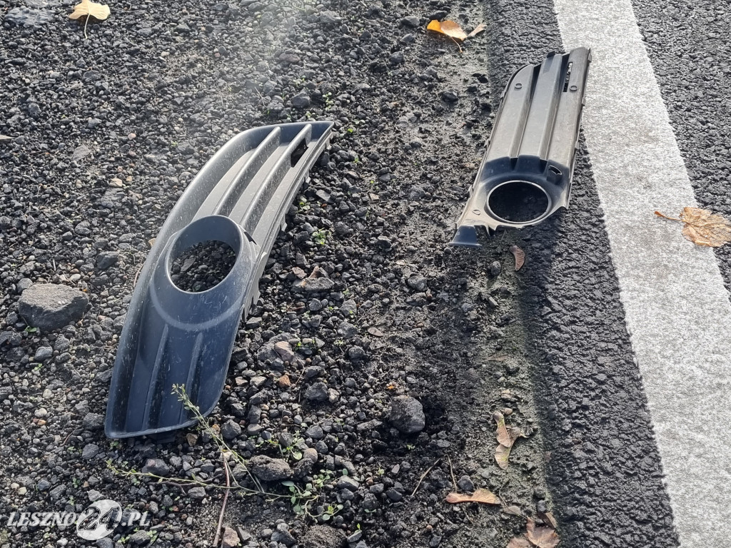 Zderzenie samochodów w Wilkowicach