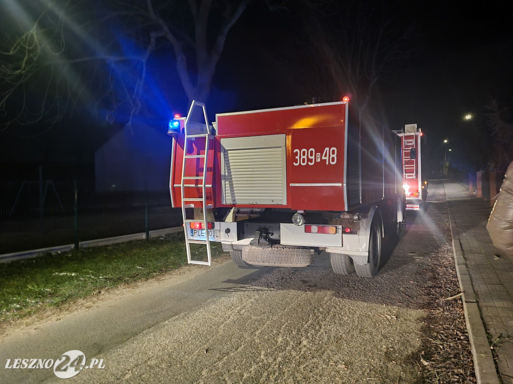 Pożar w Dworku Jeziorki w gminie Osieczna