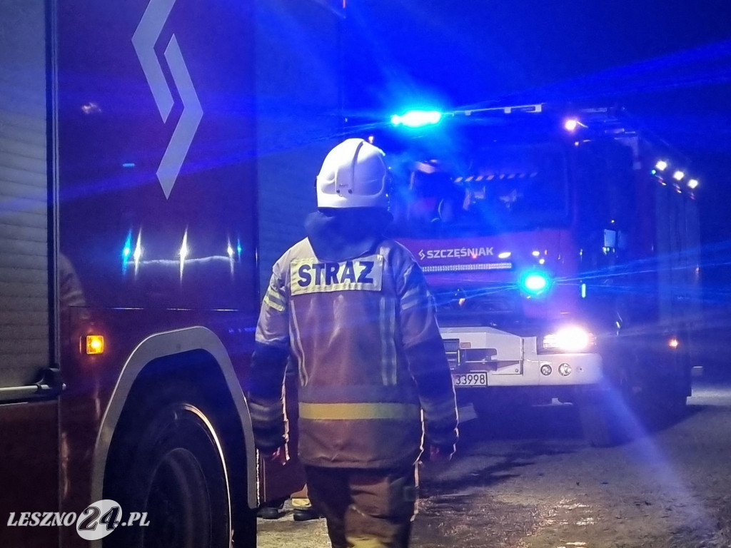 Pożar w Dworku Jeziorki w gminie Osieczna