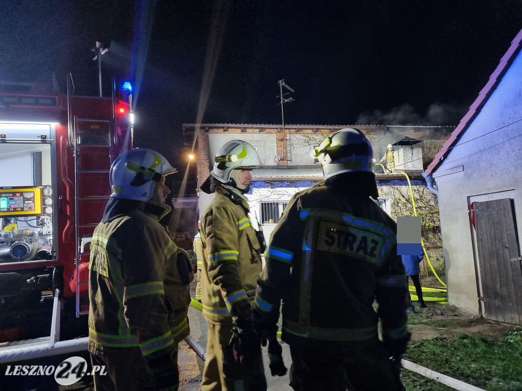 Pożar w Dworku Jeziorki w gminie Osieczna