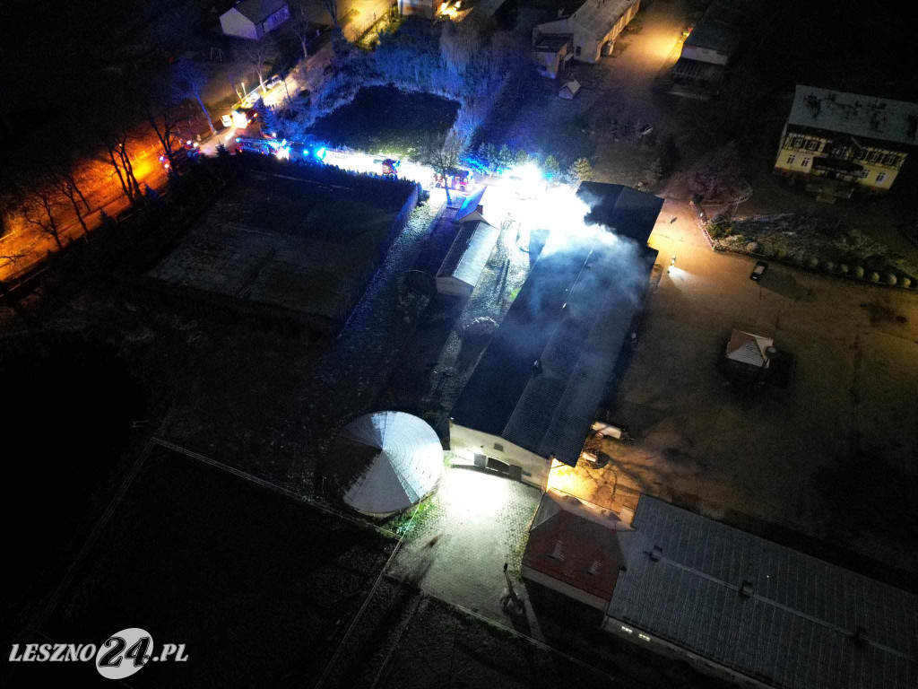Pożar w Dworku Jeziorki w gminie Osieczna