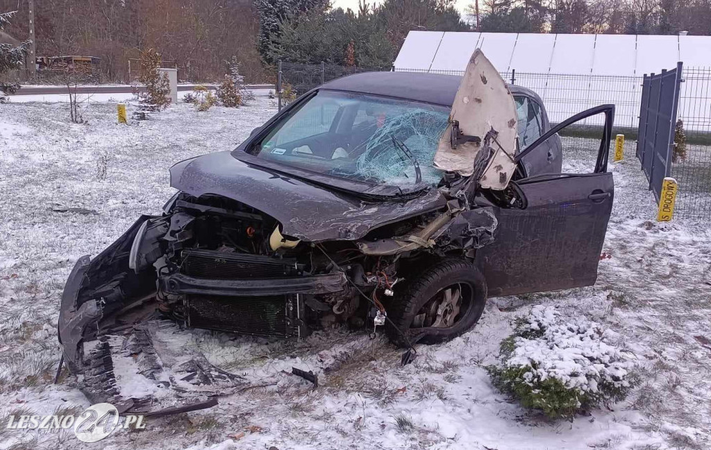 Zderzenie tira i osobówki na krajowej dwunastce